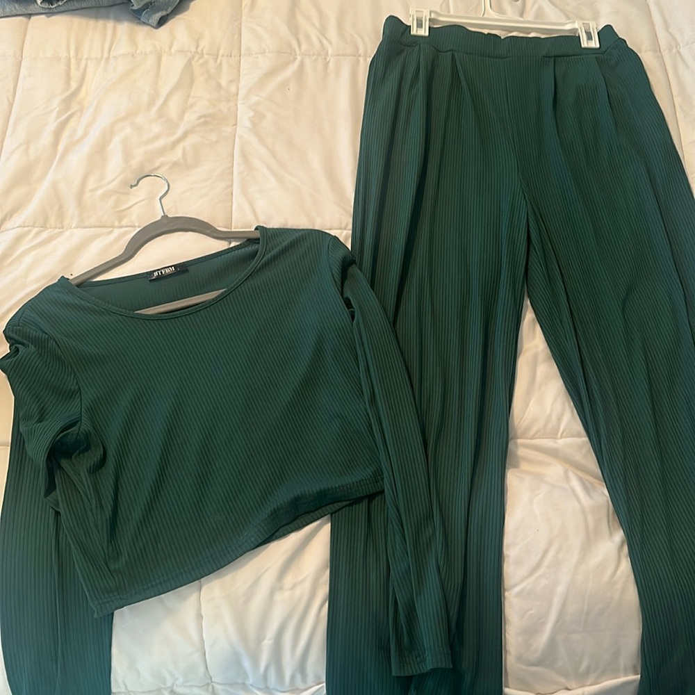 Emerald green two piece set